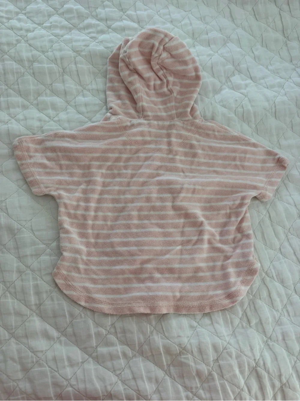 GAP Kids Pink Stripe Hooded Short-Sleeve Swim Coverup